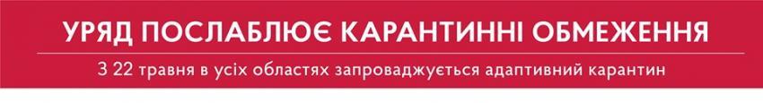 Кабінет Міністрів України ухвалив рішення про перехід до другого етапу послаблення карантину з 22 травня цього року